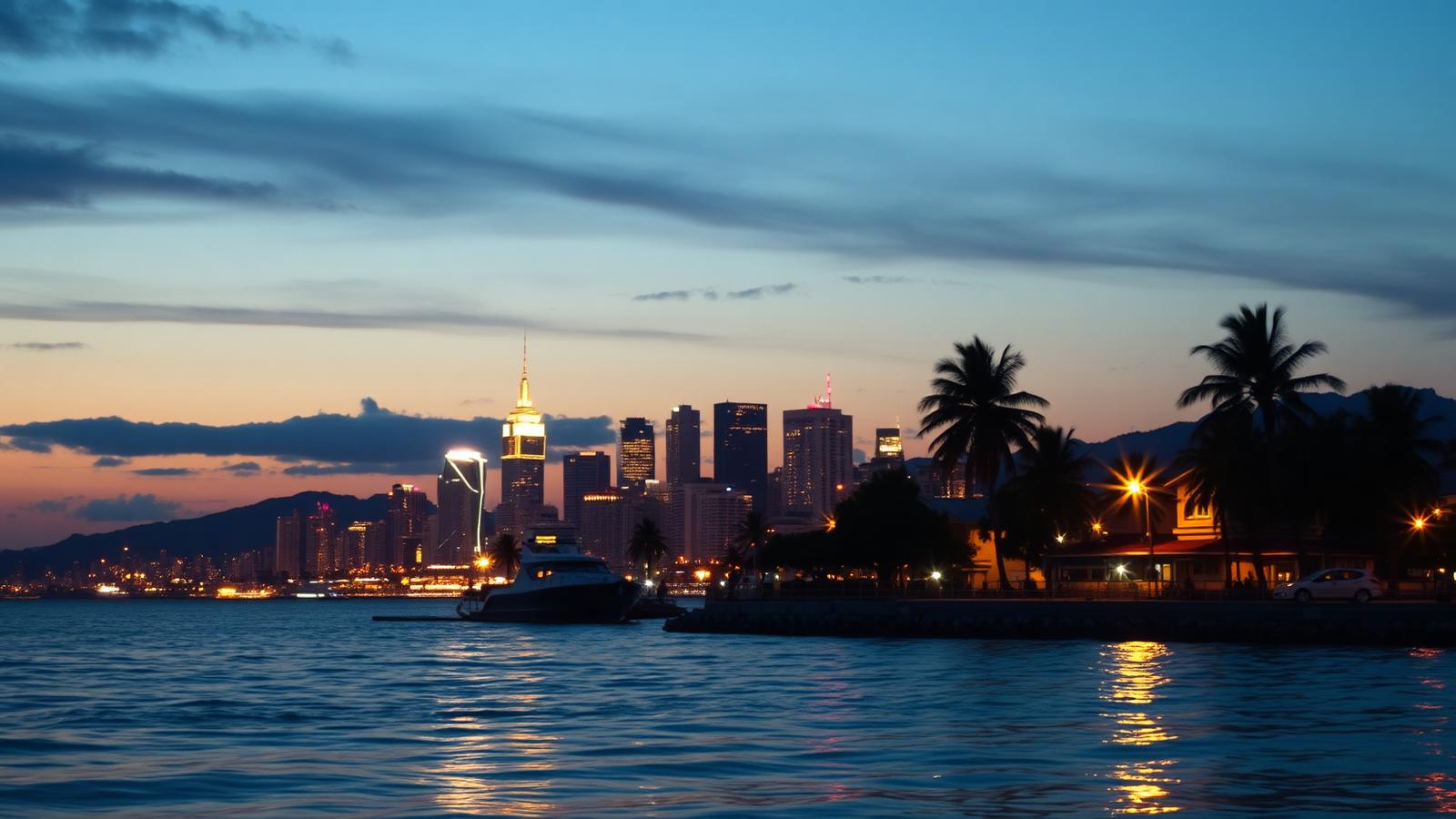 Miami skyline at dusk